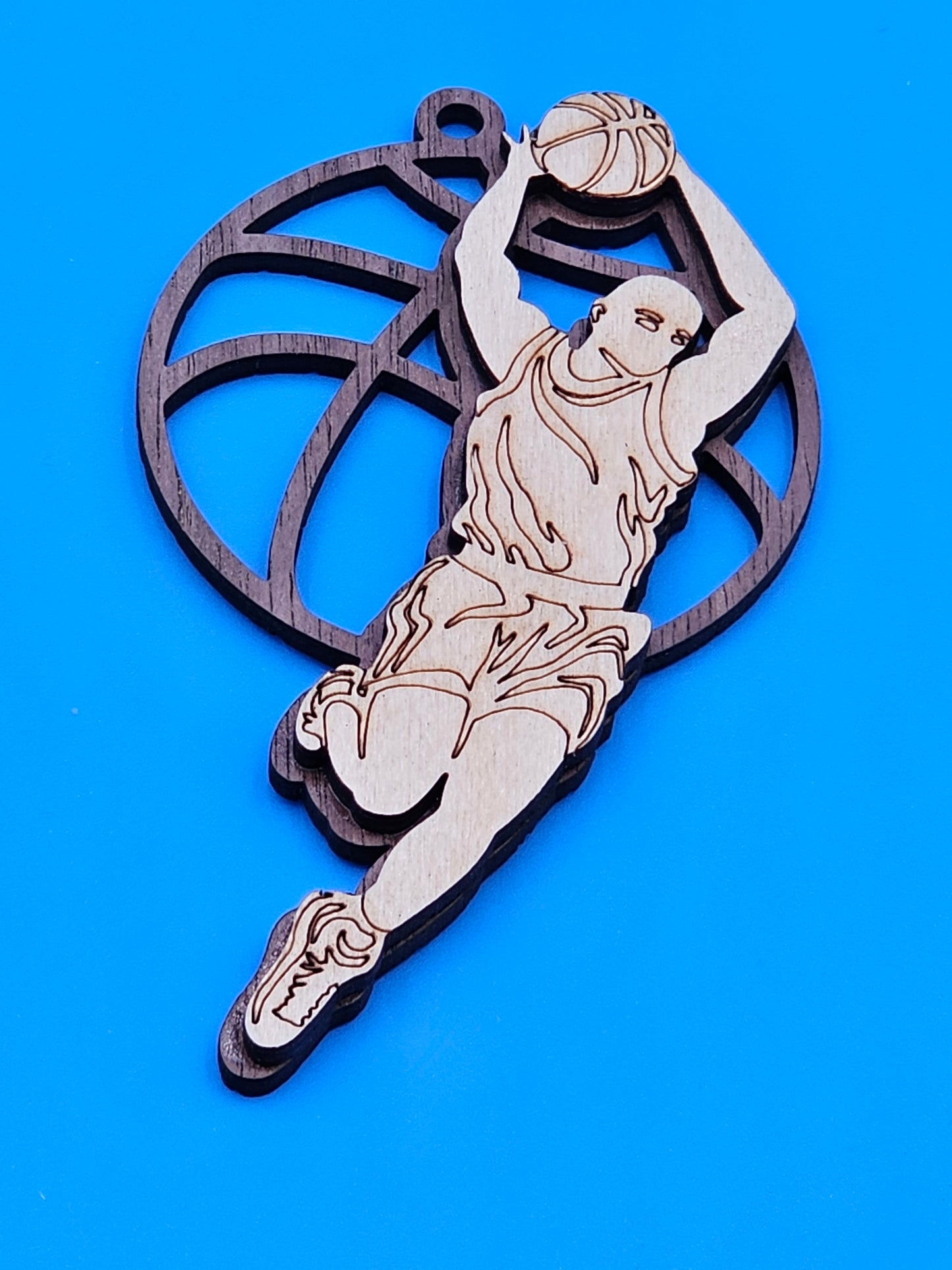 Basketball 2 Layered Ornament