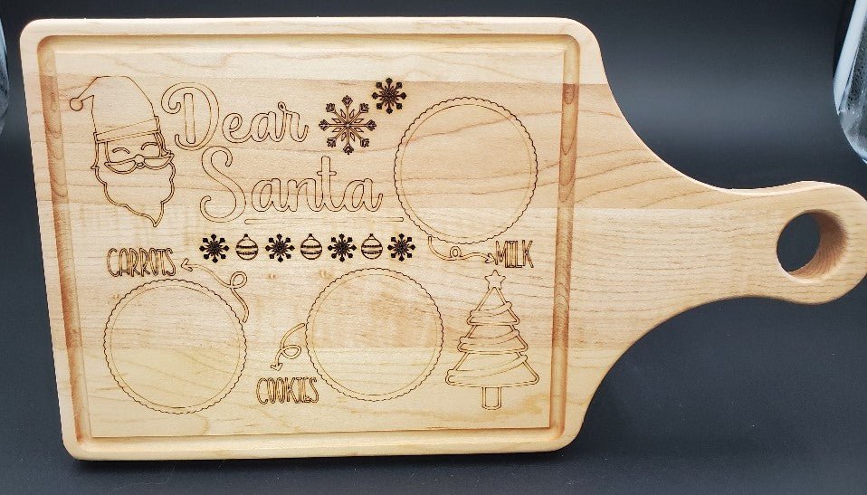 Santa Treats Tray 13-1/2 x 7 Cutting Board