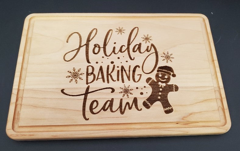 Holiday Baking Team 9 x 6 Cutting Board