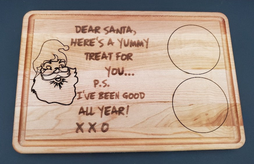 Santa Treats 9 x 6 Cutting Board