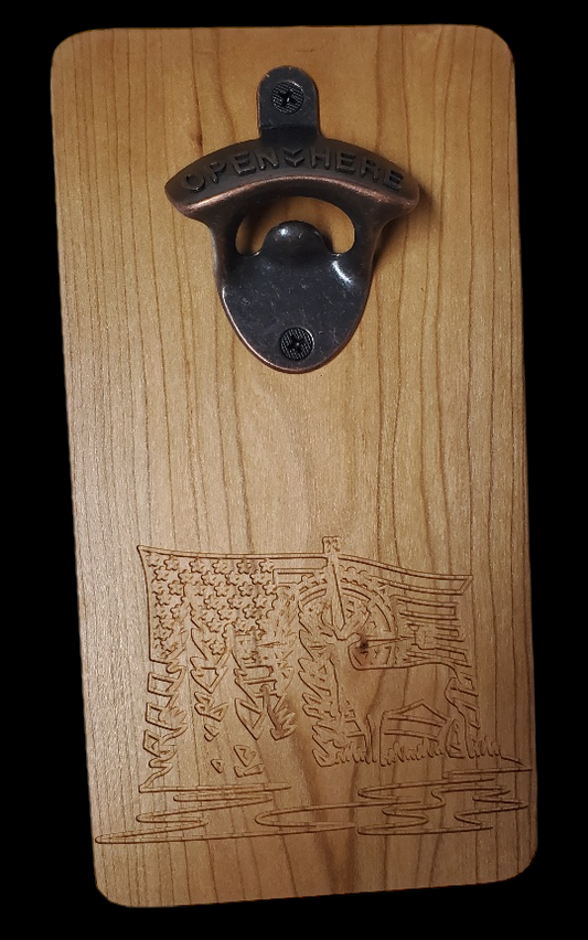 Small Deer and Compass Bottle Opener