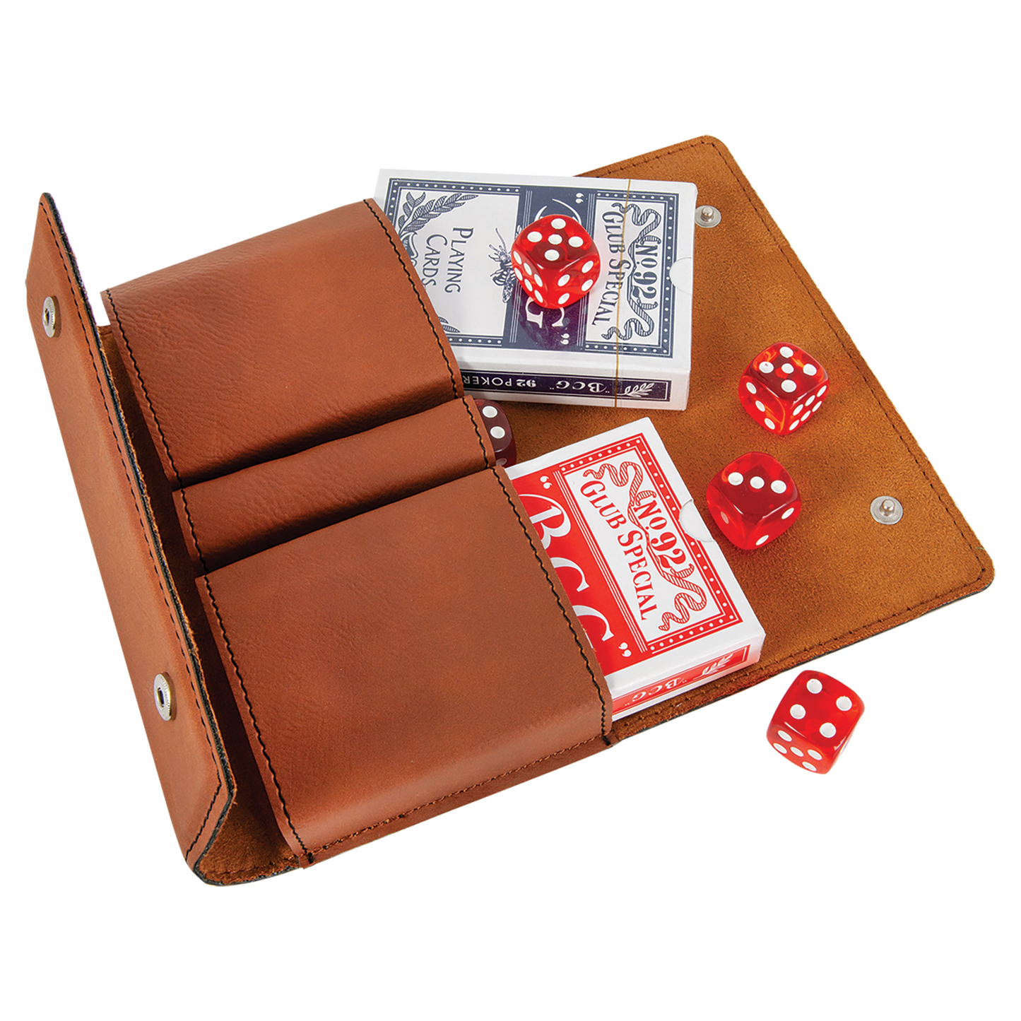 MSMF Leatherette Dice and Card Set