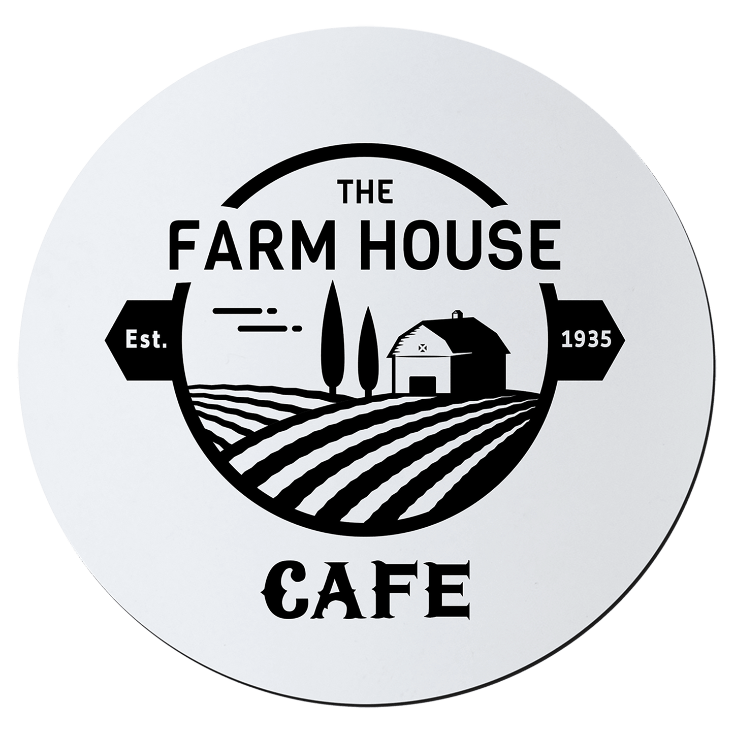 White/Black 3 3/4" Round Silicone Coaster