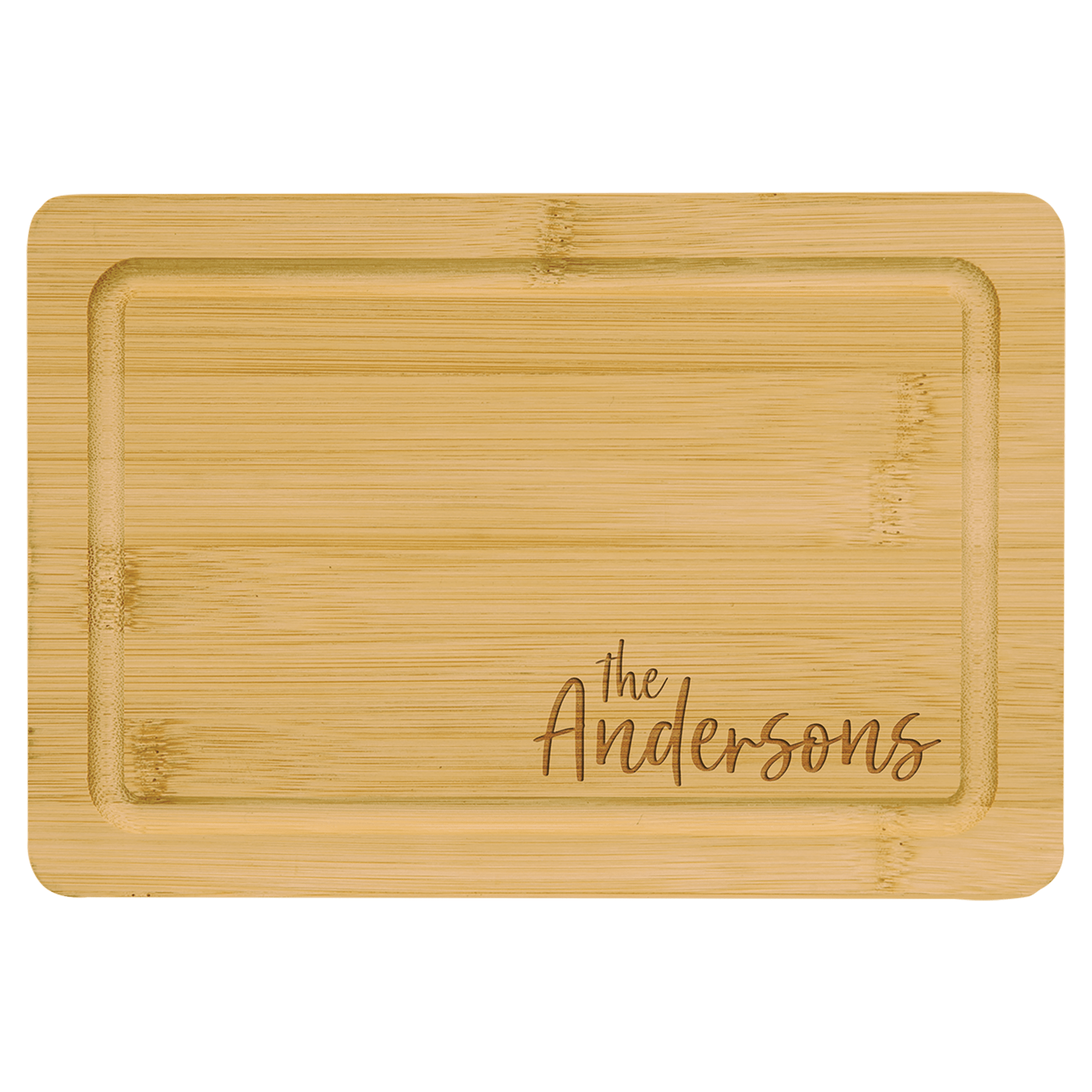 9" x 6" Bamboo Cutting Board with Drip Ring
