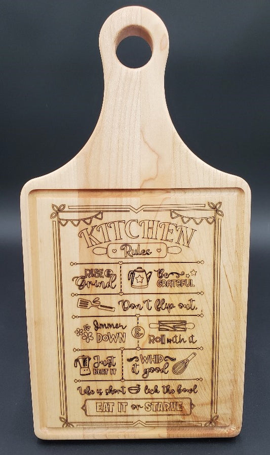 Kitchen Rules 13-1/2 x 7 Cutting Board