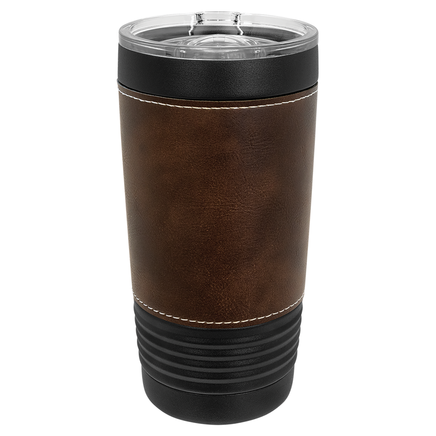 Polar Camel 20 oz. Black Tumbler w/Leatherette Grip