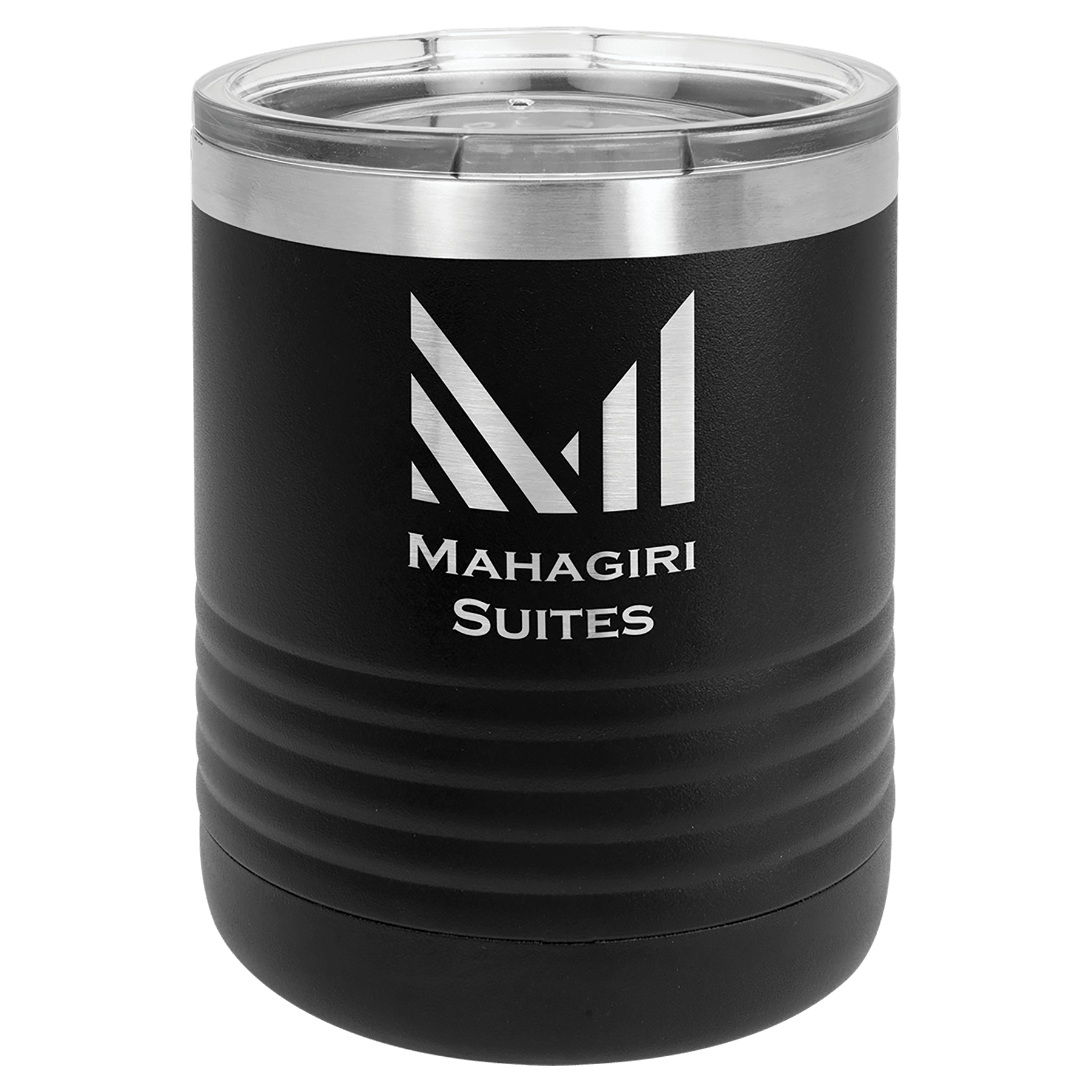 Black Vacuum Insulated Ringneck Tumbler with Clear Polar Camel 10 oz. Lid