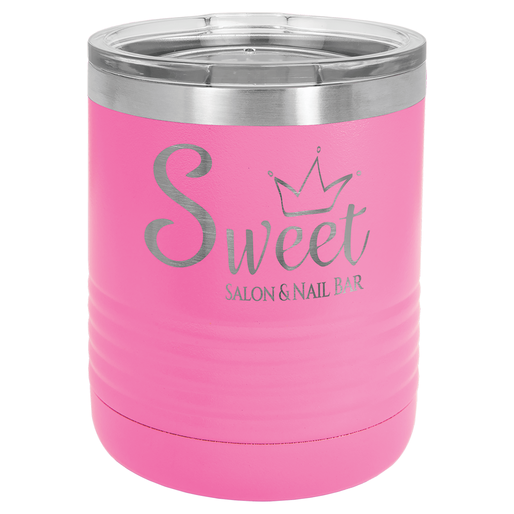 Pink Polar Camel 10 oz. Vacuum Insulated Ringneck Tumbler with Clear Lid