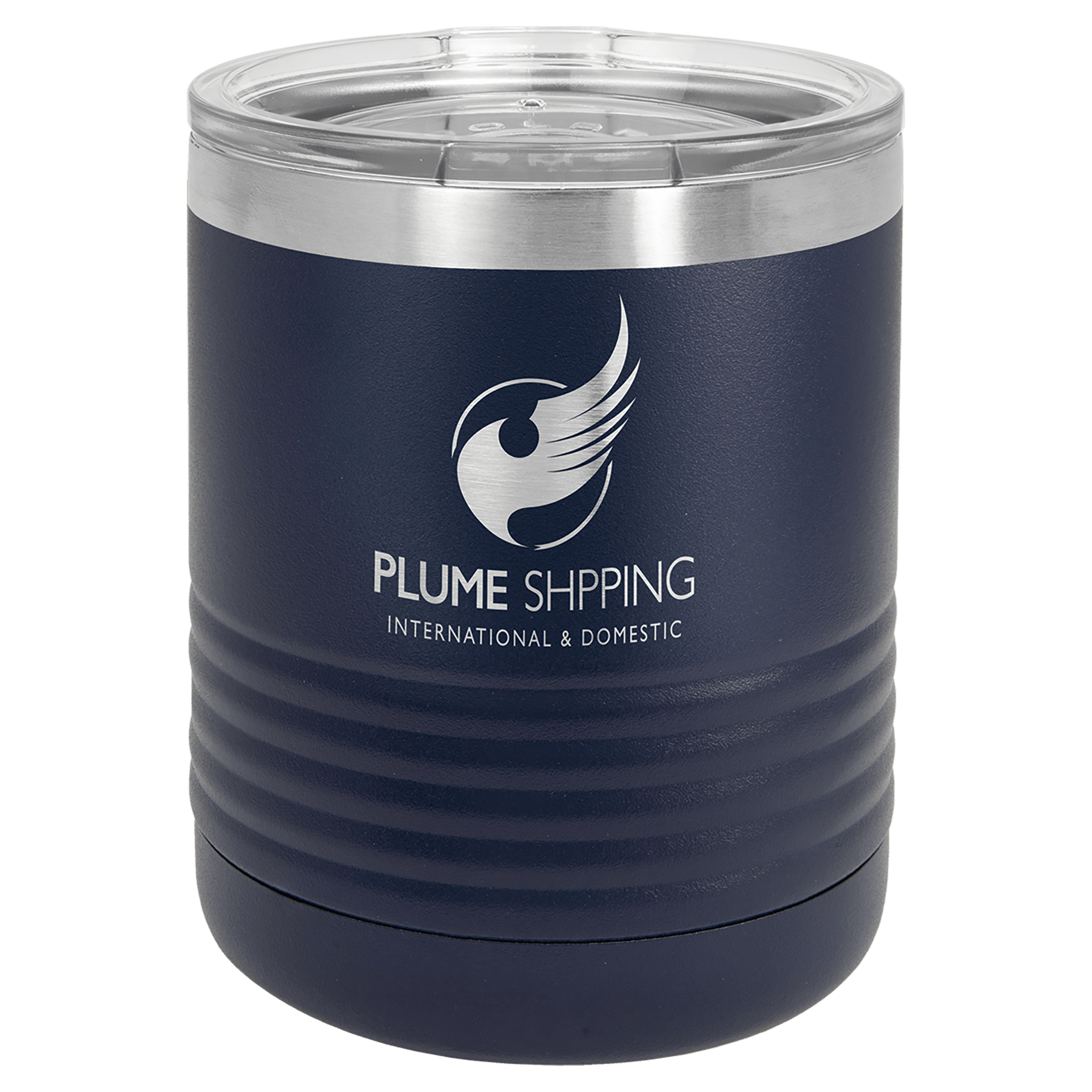 Navy Blue Polar Camel 10 oz. Vacuum Insulated Ringneck Tumbler with Clear Lid