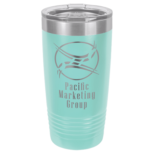 Teal Polar Camel 20 oz. Ringneck Tumbler with Logo Lid