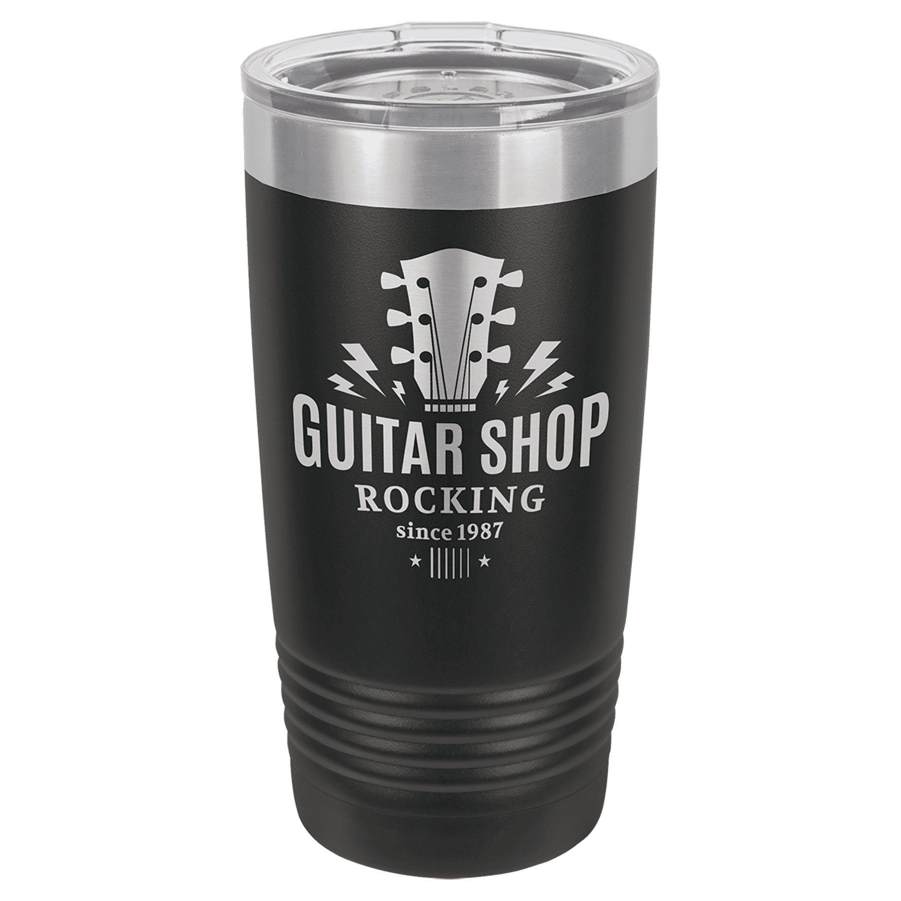 Black Polar Camel 20 oz. Ringneck Tumbler with Logo Lid