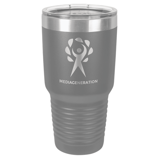 Dark Gray Polar Camel 30 oz. Vacuum Ringneck Tumbler with Logo Lid