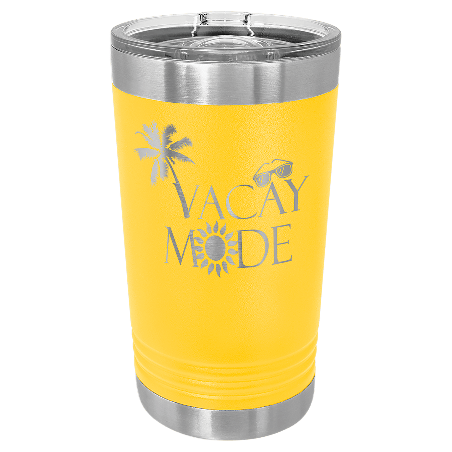 Yellow Polar Camel 16 oz. Pint with Slider Lid