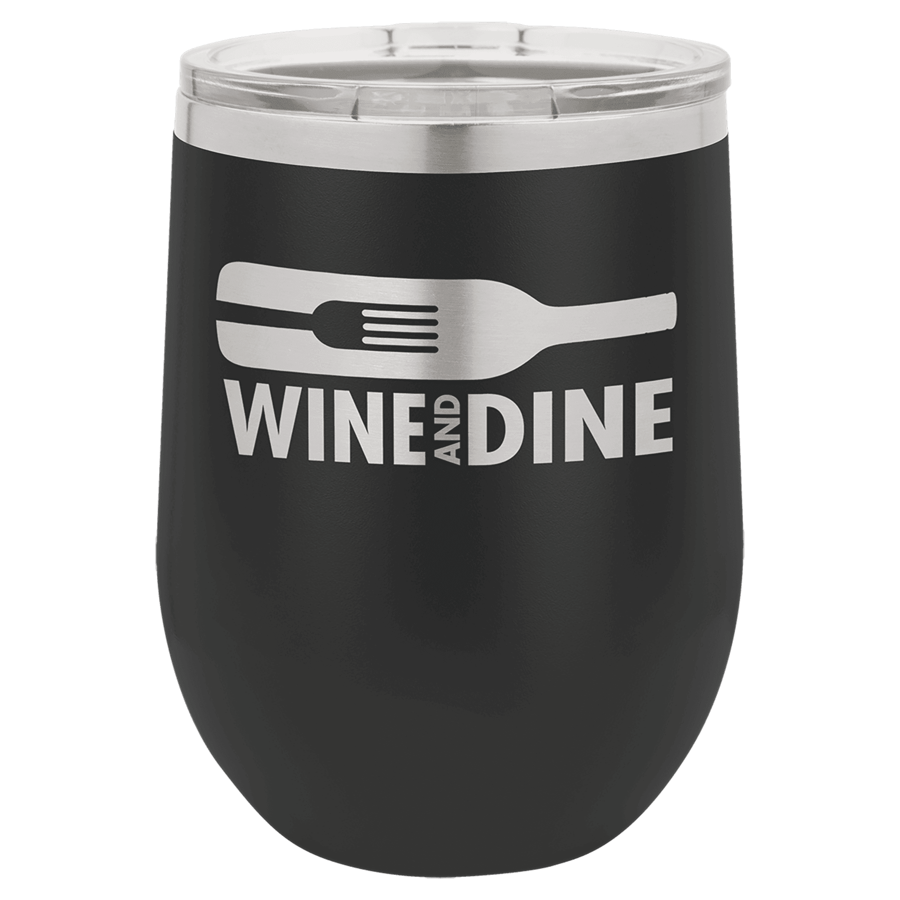 Black Polar Camel 12 oz. Vacuum Insulated Stemless Wine Tumbler with Lid