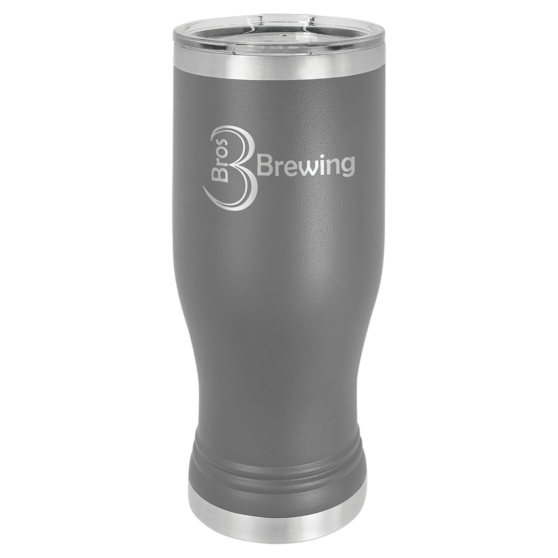 Dark Gray Polar Camel 20 oz Pilsner with Clear Lid