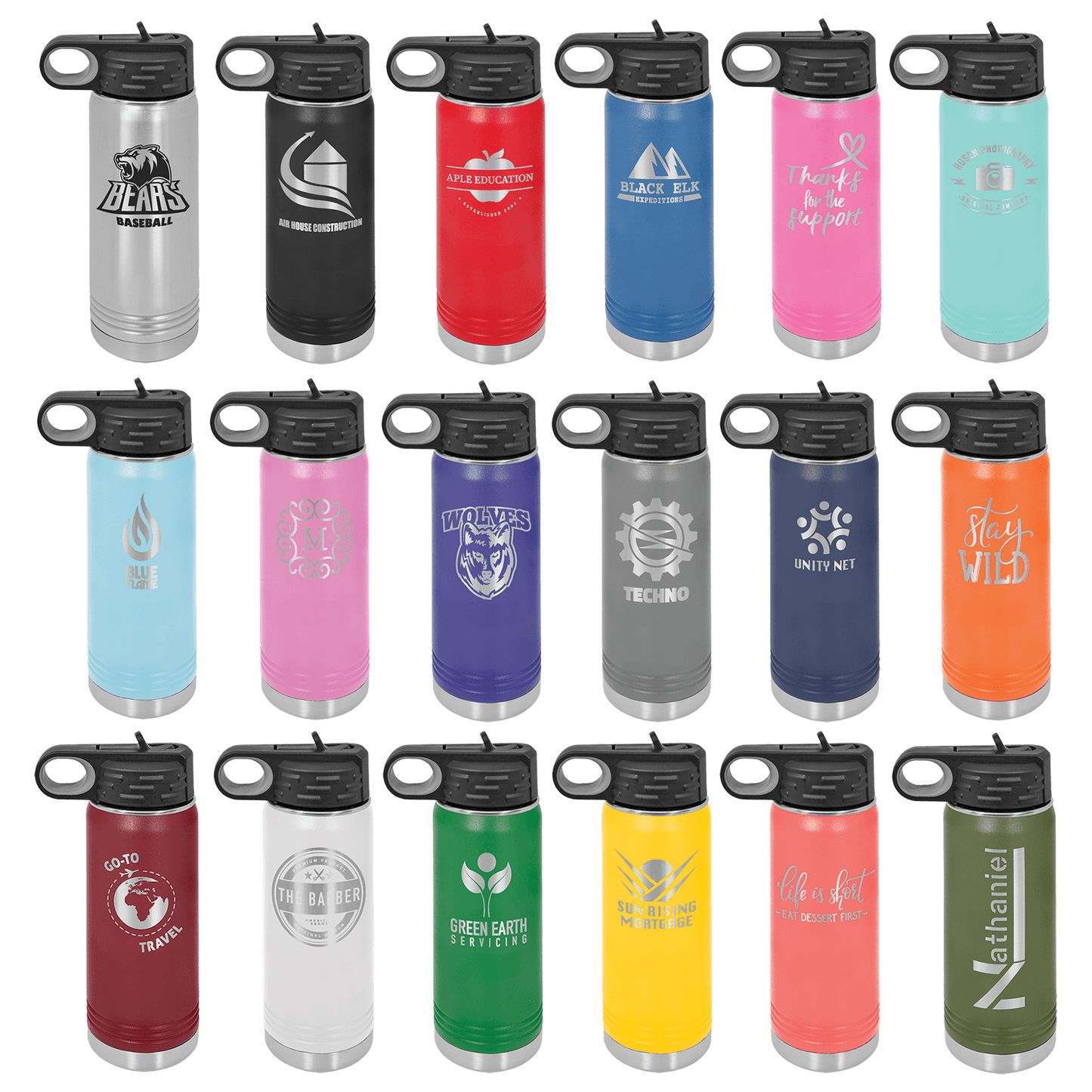 20 oz Polar Camel Water Bottle