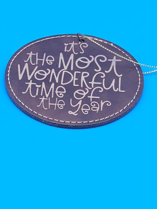 Snowplace Like Home Leatherette Ornament