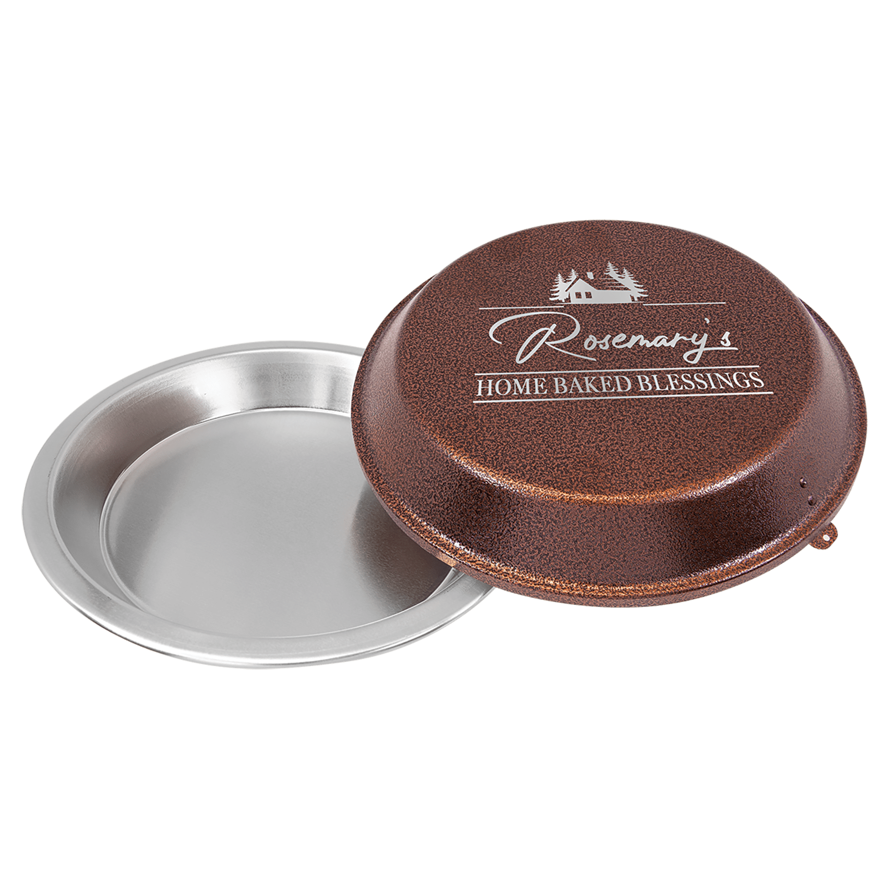 Copper 9" Aluminum Pie Pan with Lid