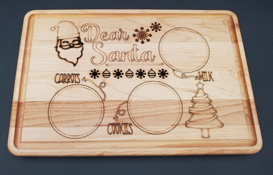 Dear Santa Tray 9 x 6 Cutting Board