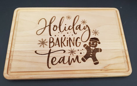 Holiday Baking Team 9 x 6 Cutting Board