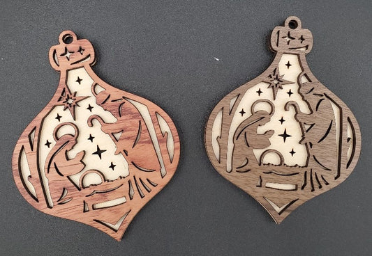 Nativity Layered Ornament - Large