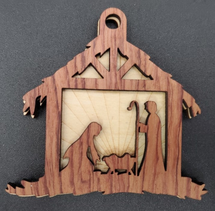 Nativity Layered Ornament - Small